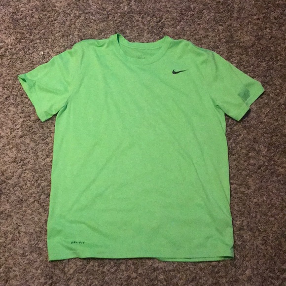 highlighter green nike shirt